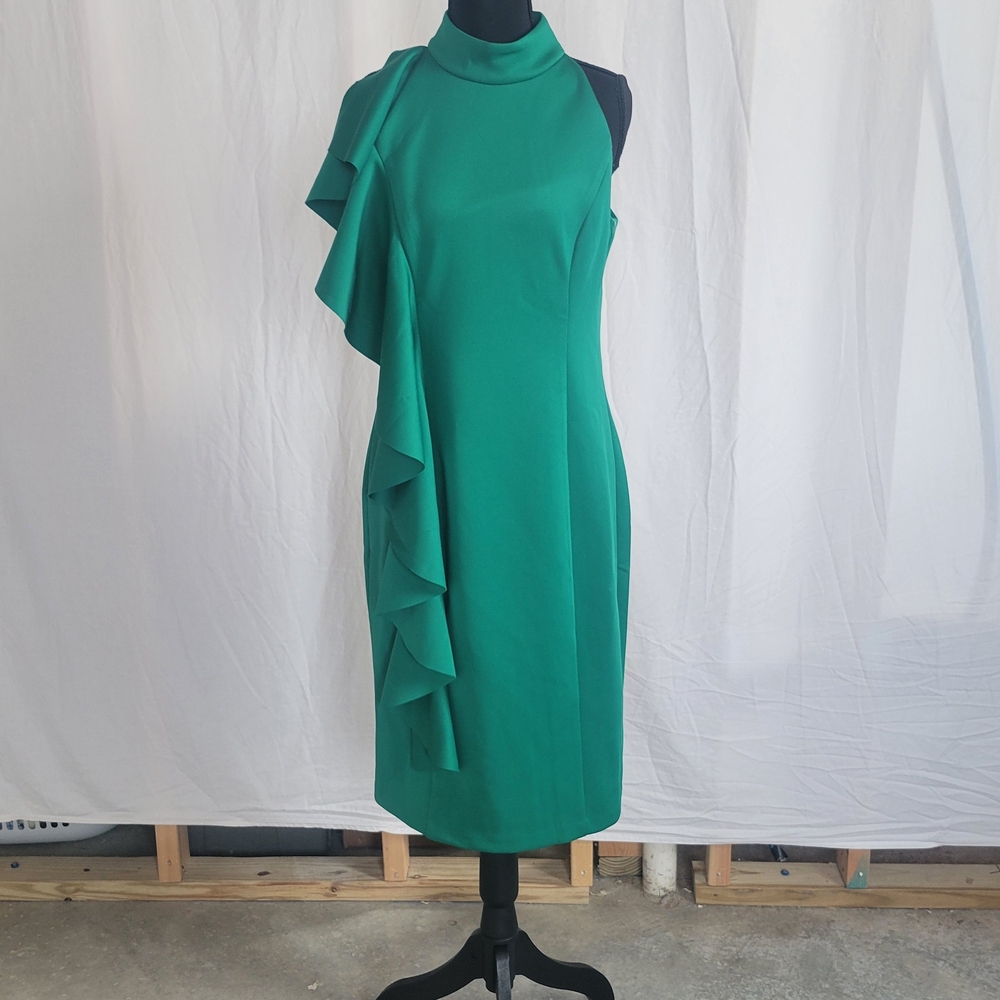 Jessica Howard One Shoulder Green Dress